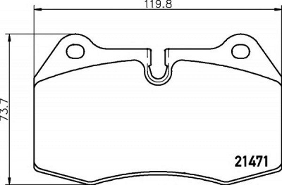 HELLA PAGID 8db355018211 -  Комплект тормозных колодок, дисковый тормоз